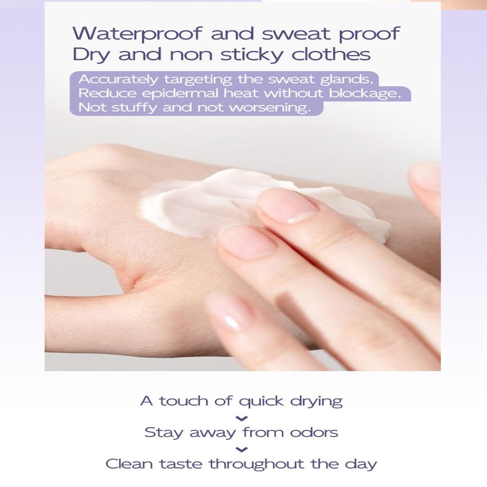 Underarm Antiperspirant Deodorant Cream All-Day Sweat Control Odor Suppression Sweat and Odor Prevention 50ml