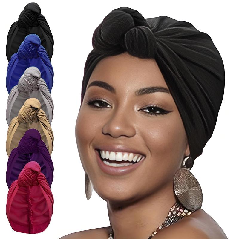 1PC Knot Hat Home Hair Scarf Fashionable Skin Friendly Religious Comfortable Vacation Styling Cotton Travel Photography Fashion