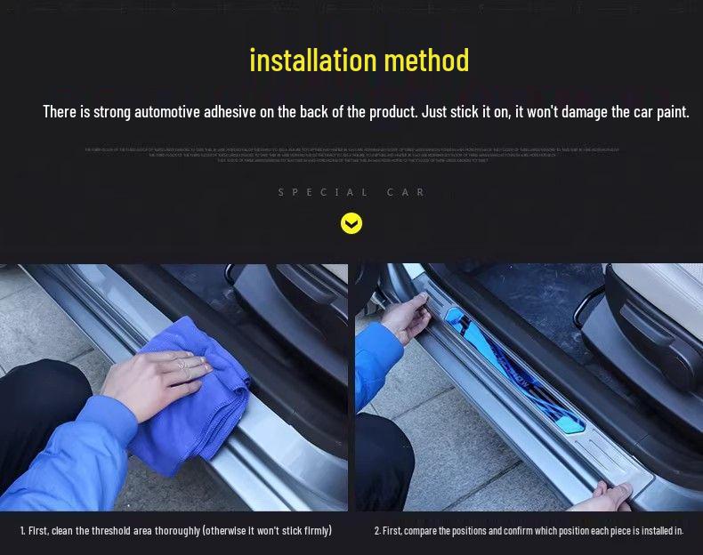 Stainless Steel Anti-Scratch Door Sill Protector for 2022-2025 Voyah Dreamer