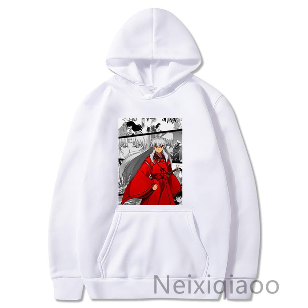 Felpa in Pile Inuyasha Uomo e Donna Calda Felpe Anime Streetwear Invernale Trendy Taglie Forti Animazione Casual Stile Sportivo