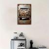 Letrero Metálico de Furgoneta Camper Vintage Decoración de Pared Símbolo de la Paz Póster de Aluminio