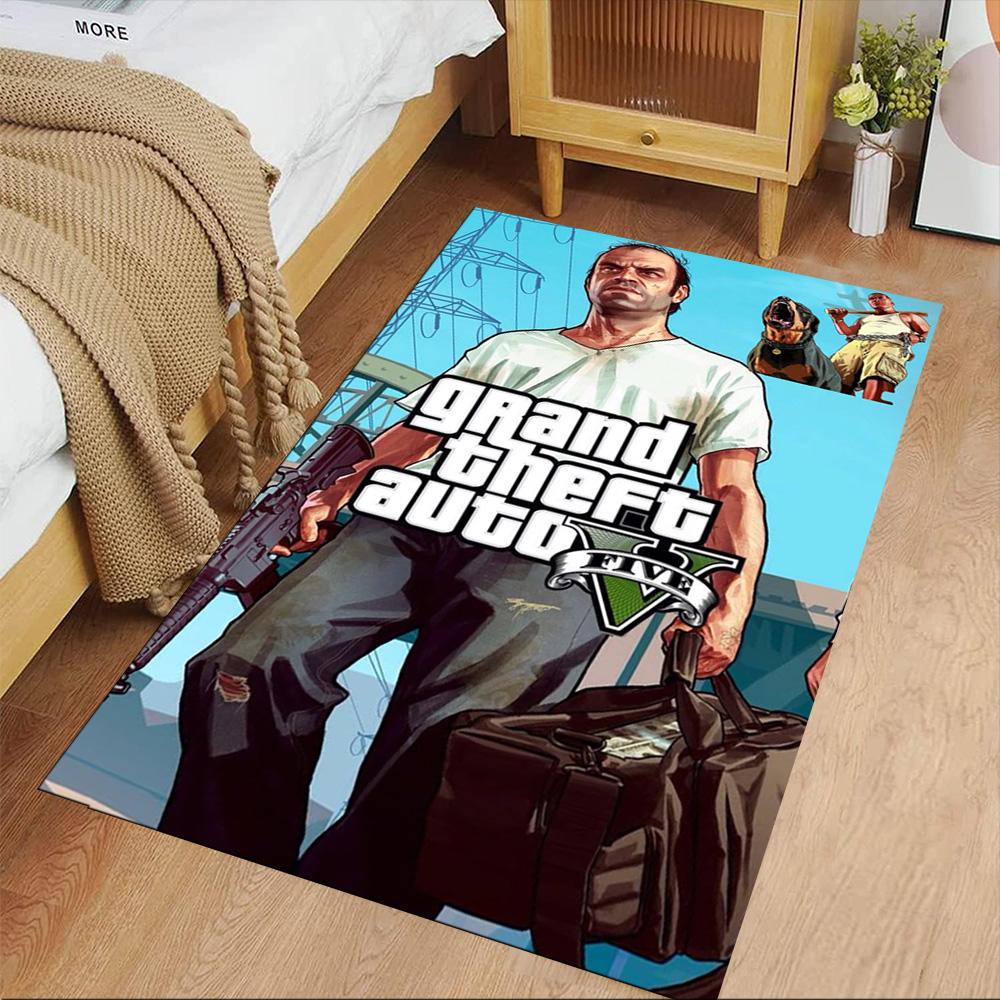 Grand Theft Auto Floor Mat Perfect for Kitchen Dining Room Hallway Living Rooms Antislip Carpet Anime Office Decor Spiritual Gift