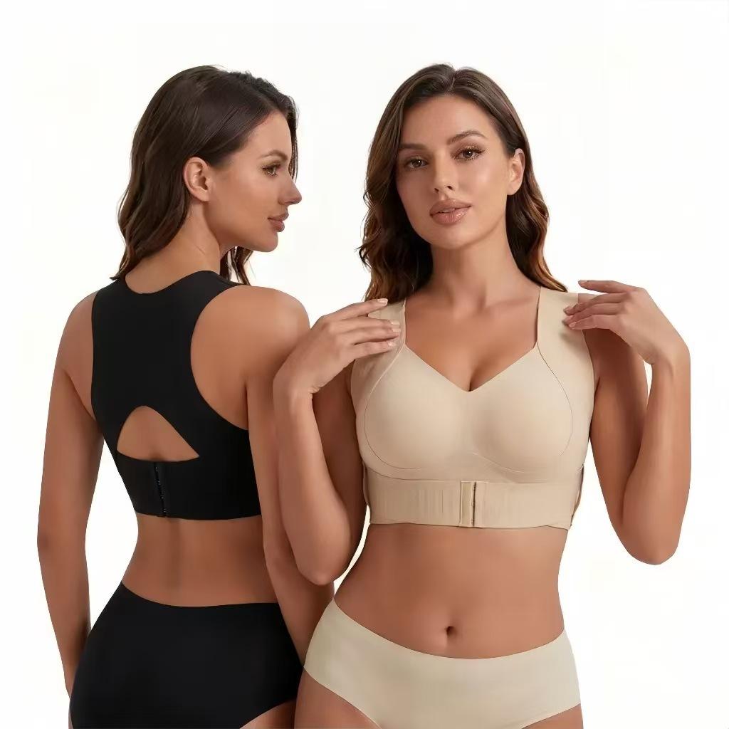 Jelly large size bra breathable gathering anti-sagging lift sports cross beautiful back underwear women