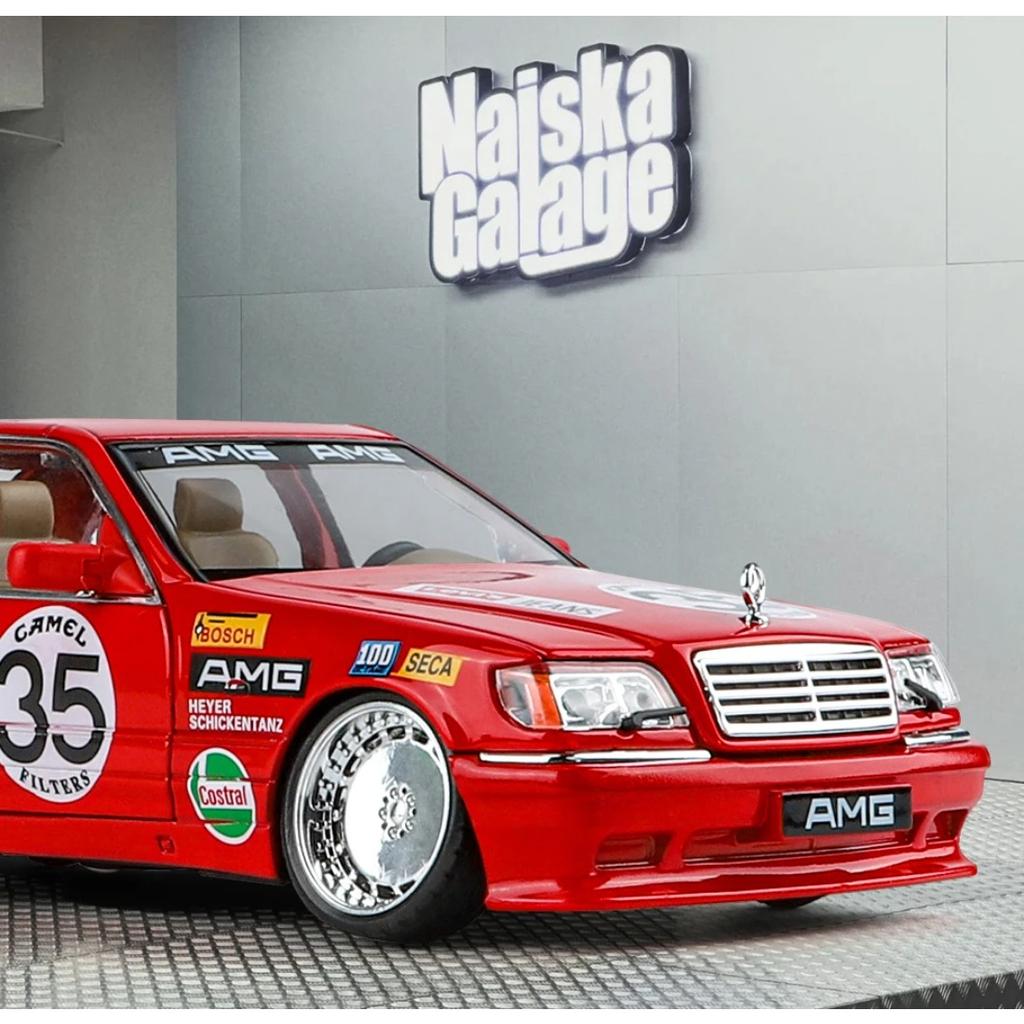 1/24 Mercedes Benz S W140 320SEL Modifizierte Version Legierung Diecast Modellauto Computer Desktop Ornament Geburtstagsgeschenk für Freund