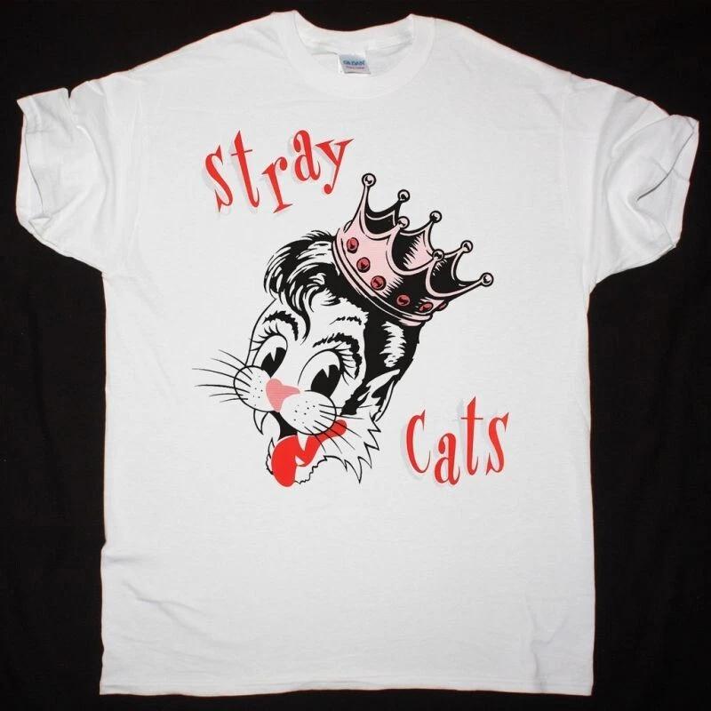 Men s and Women s T-shirts Vtg STRAY CATS BRING IT BACK AGAIN Cotton White All Size M