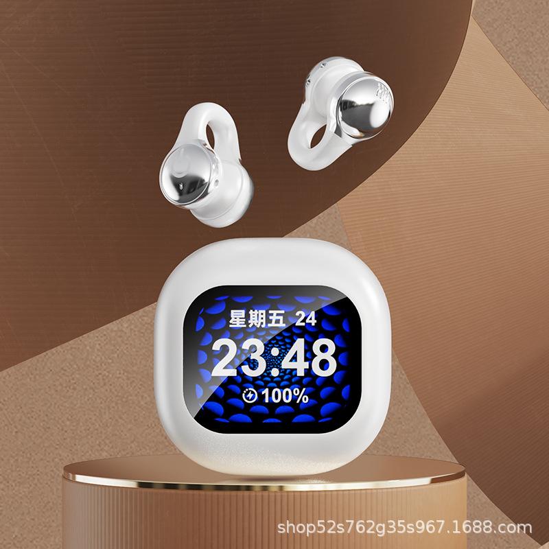 Private model new X63 touch screen clip-ear Bluetooth headset high sound quality long battery life OWS wireless intelligent noise reduction