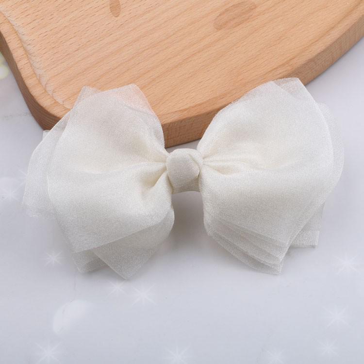 Korean Princess Pearl Bow Hair Clip for Girls - Fashionable Yarn DIY Headwear