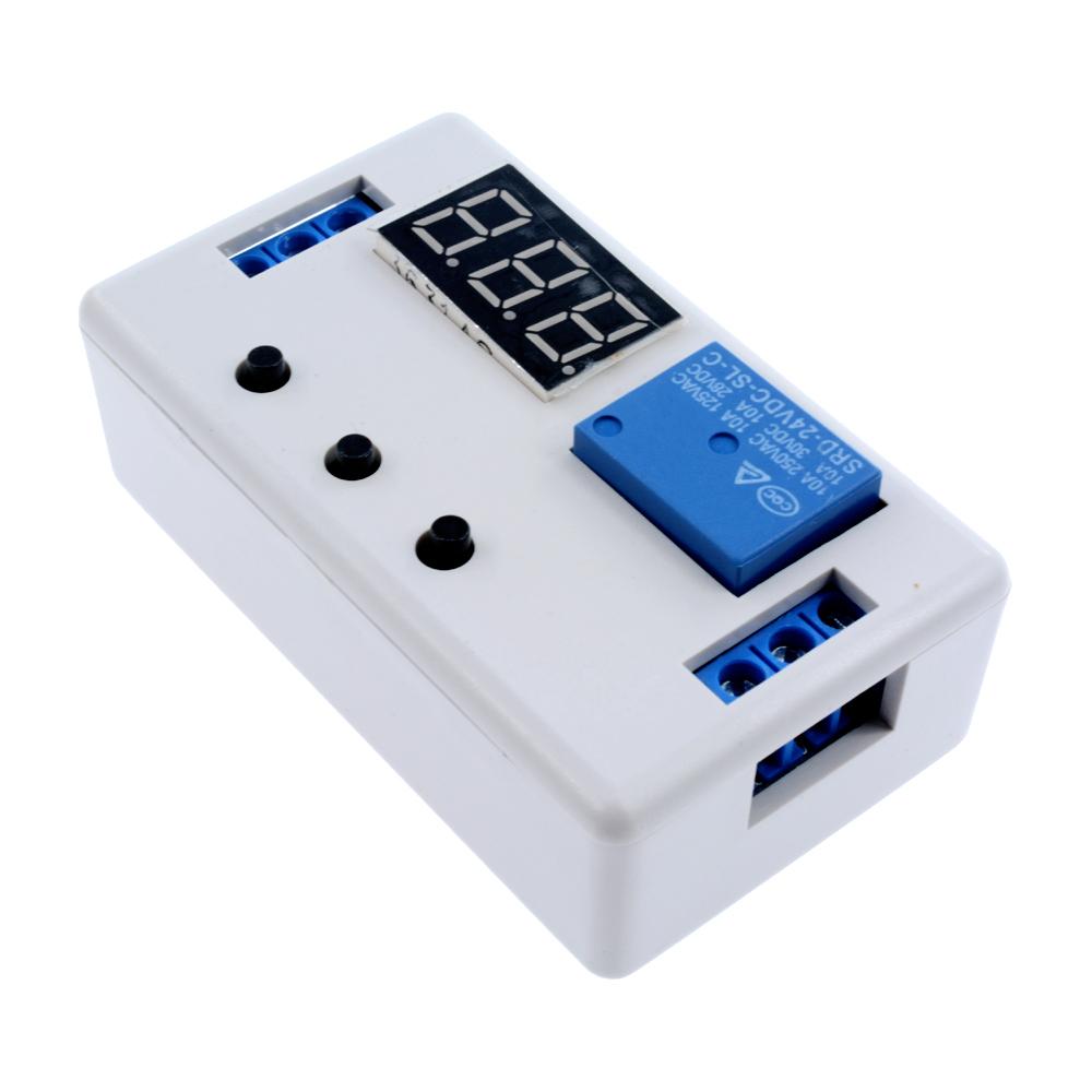 DC 12V 24V Time Delay Relay LED Digital Automation Timer Control Switch Timing Relay Module PLC Trigger Switch Three Button Relays 5
