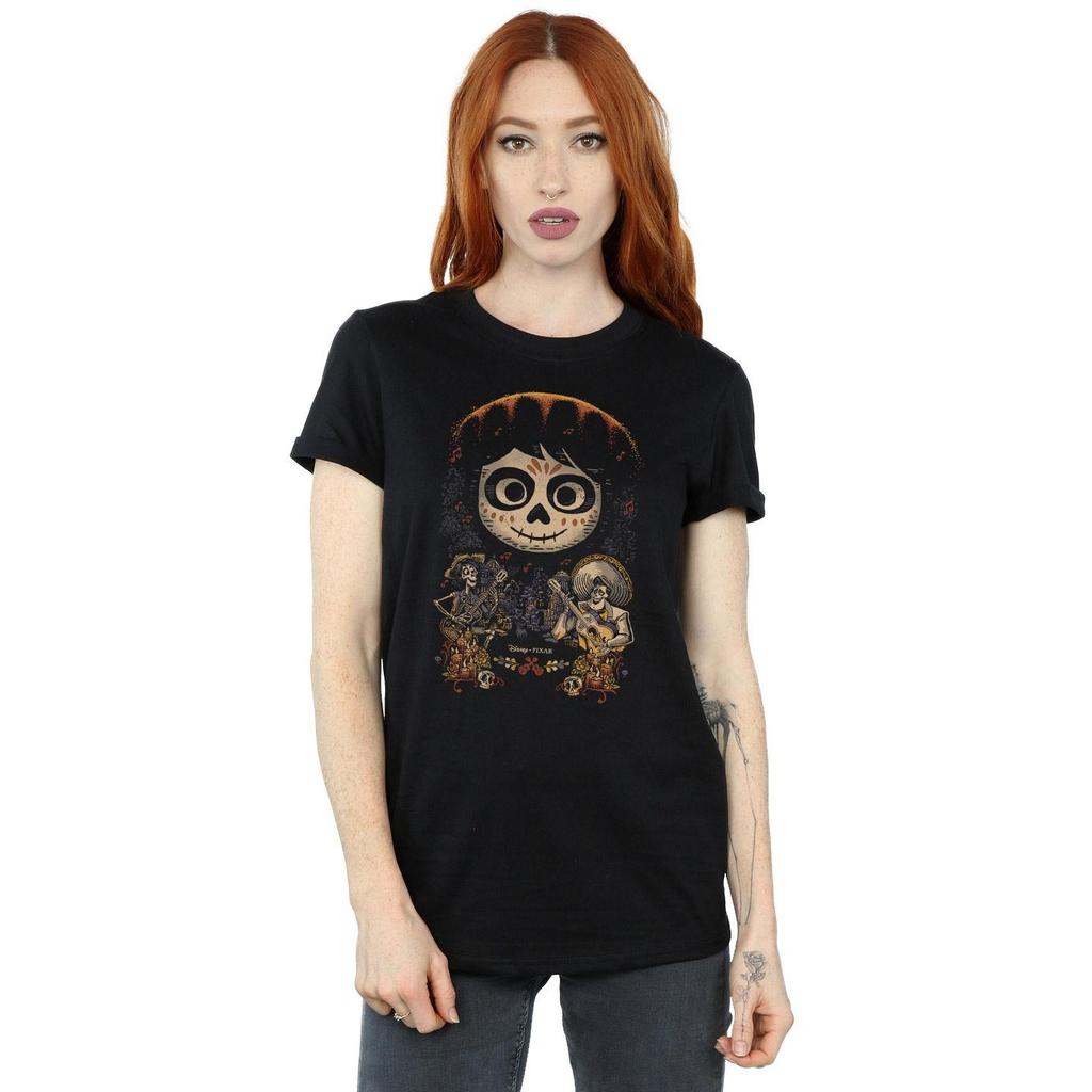 Coco Womens/Ladies Poster Miguel Face Cotton Boyfriend T-Shirt