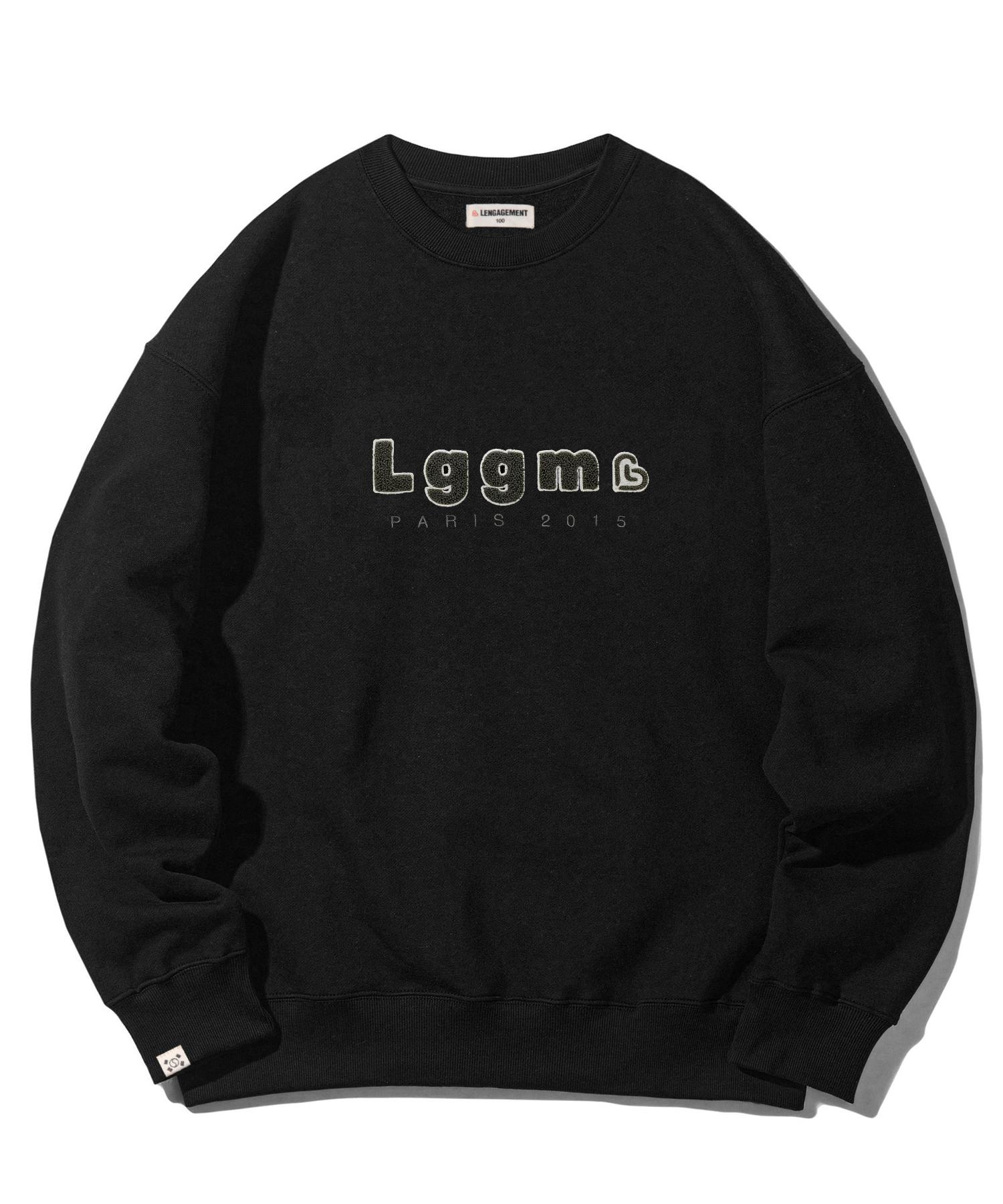Свитшот с логотипом Langajumang Lggm из буклированного флиса [Черный] Black/100
