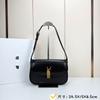25 new BOX tofu bag single shoulder diagonal span underarm women's bag retro versatile small square bag cowhide women's bag