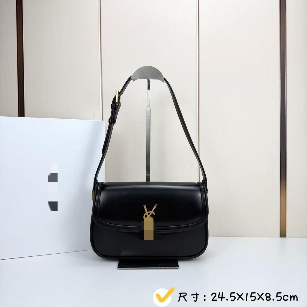 25 new BOX tofu bag single shoulder diagonal span underarm women's bag retro versatile small square bag cowhide women's bag
