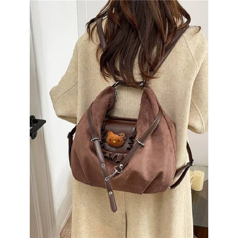Plaid Backpack For Women With Pu Material And Spacious Design For Daily Use