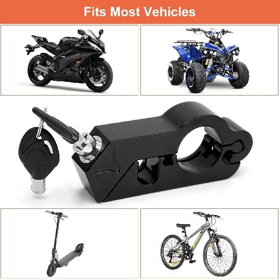 Замок для мотоциклетного шлема и замок; Замок руля и; Комбинированный противоугонный — фото 4