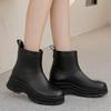 APOSITV Waterproof Rain Casual Short Black Women's Boots, Platform, Boots, (Size 23.5 Cm)