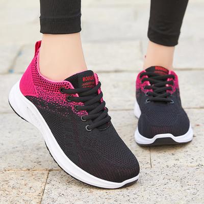 Trendige Sportschuhe Damen 2024 Herbst Neue Damenschuhe Atmungsaktives Mesh Farbig Lässige Einzelne Schuhe Vulkanisierte Schuhe Sneakers