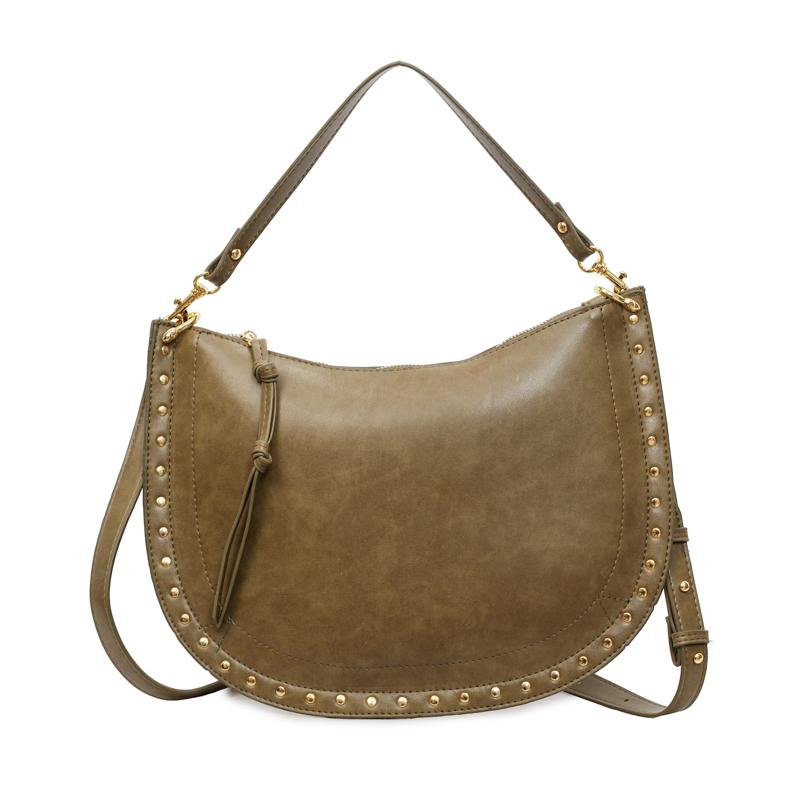 Rivet Crossbody Bag Women's Vintage Underarm Bag Commuter Shoulder Bag