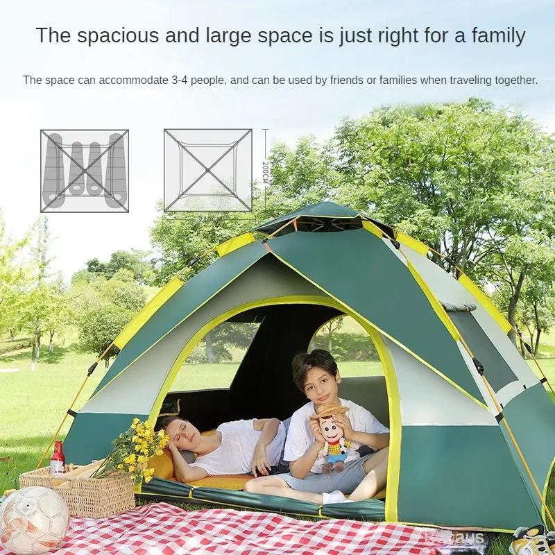 Outdoor Tent for Premium Quality Camping 2 Person Convenient and Breathable Fully Automatic Quick Opening Emergency Tent