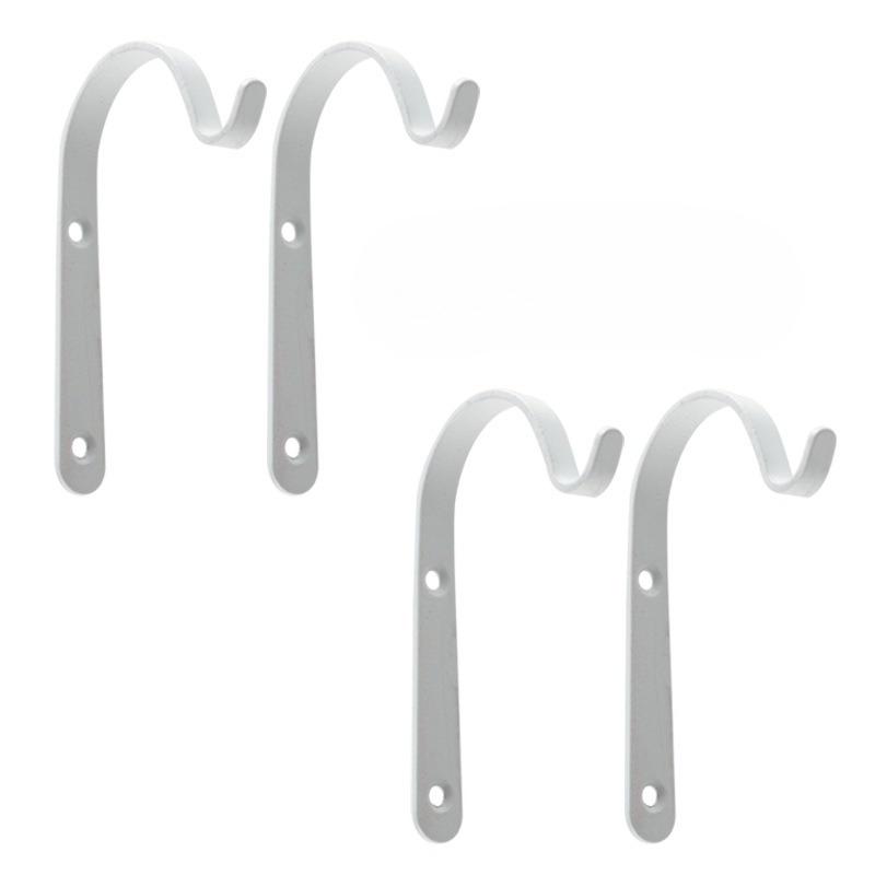 4pcs Creative S-Shaped Wall Mounted Flower Pot Bracket, Iron Hanging Plant Rack, Essential Iron Clothing Rack For Balcony Decoration, Flower Pot Rack