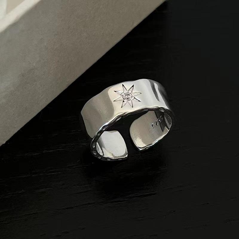 Vielseitiger Retro-Sternförmiger Zirkonring für Damen & Herren - Cooles, Unregelmäßiges Design gray
