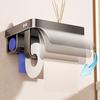Wall Mounted Toilet Paper Holder Toilet Roll Holder with Garbage Bag Compartment Open Shelf Splash-Proof Multifunctional Toilet Paper Dispenser for