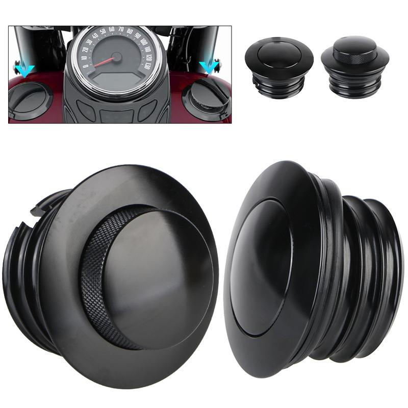CNC Aluminum For Harley Sportster XL883 XL1200 Motorcycle Oil Tank Gas Cap Pop-Up Dyna FXD Softial Fat Boy CVO Chrome Black