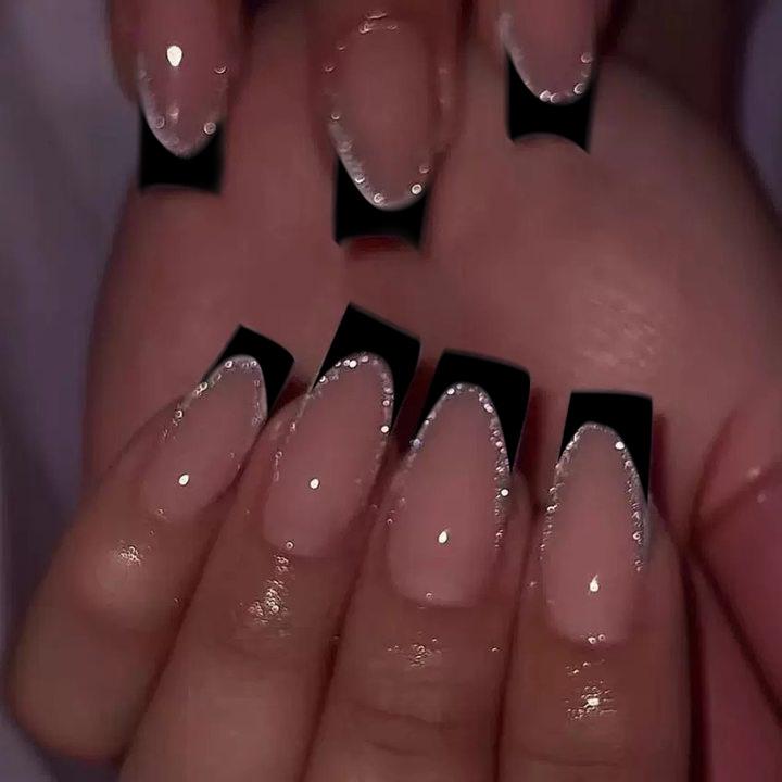 Pegatinas Desmontables para Uñas Estilo Europeo y Americano - Uñas Postizas Simples y Llevables