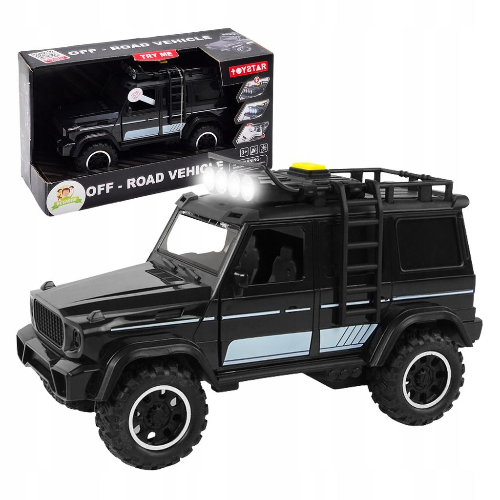 BLACK SUV Car with Drive, Lights, Sounds Off-road Vehicle OPENING DOORS