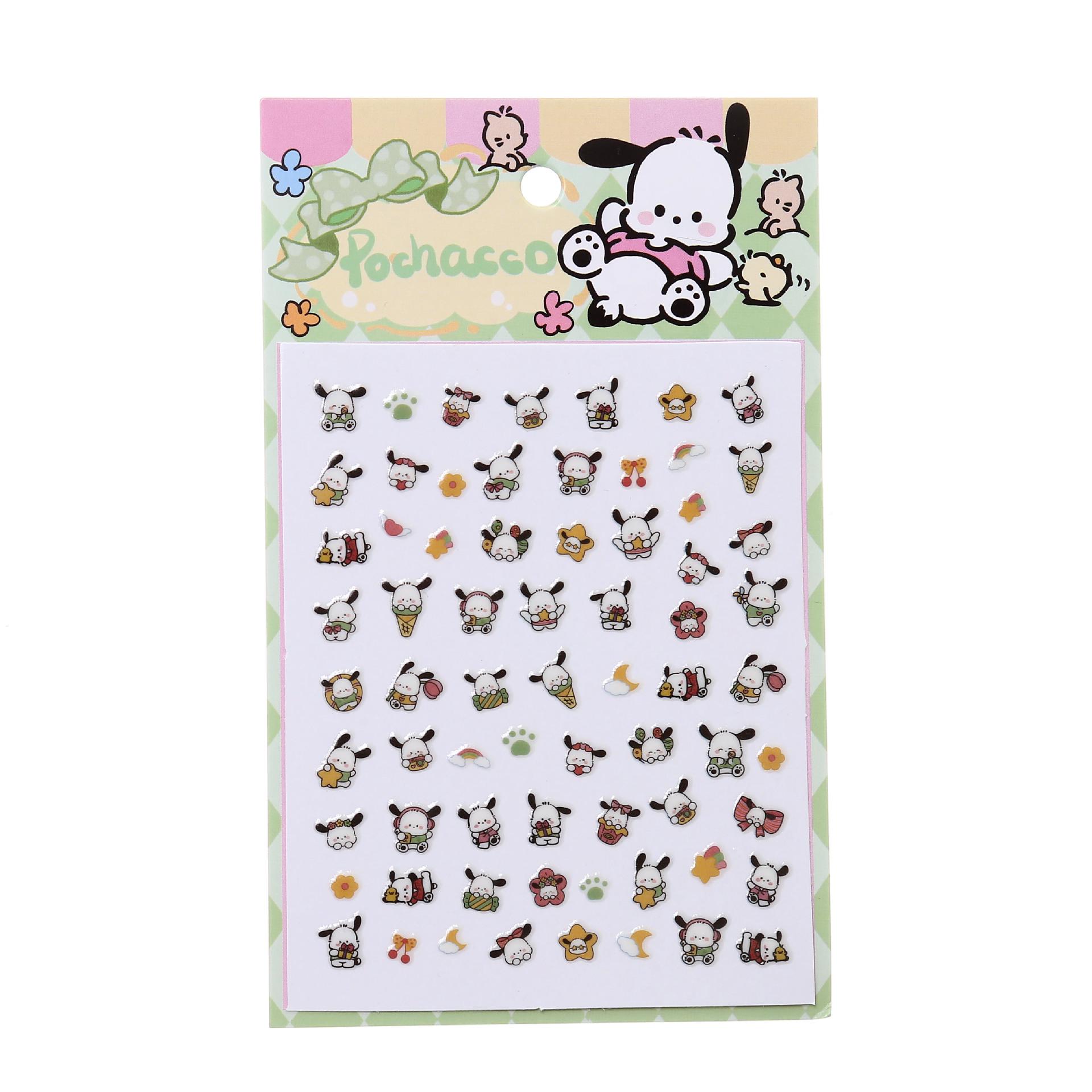 3D5D Kuromi Nail Sticker Book: Decorative Manicure Stickers with Small Patterns & Princess Designs