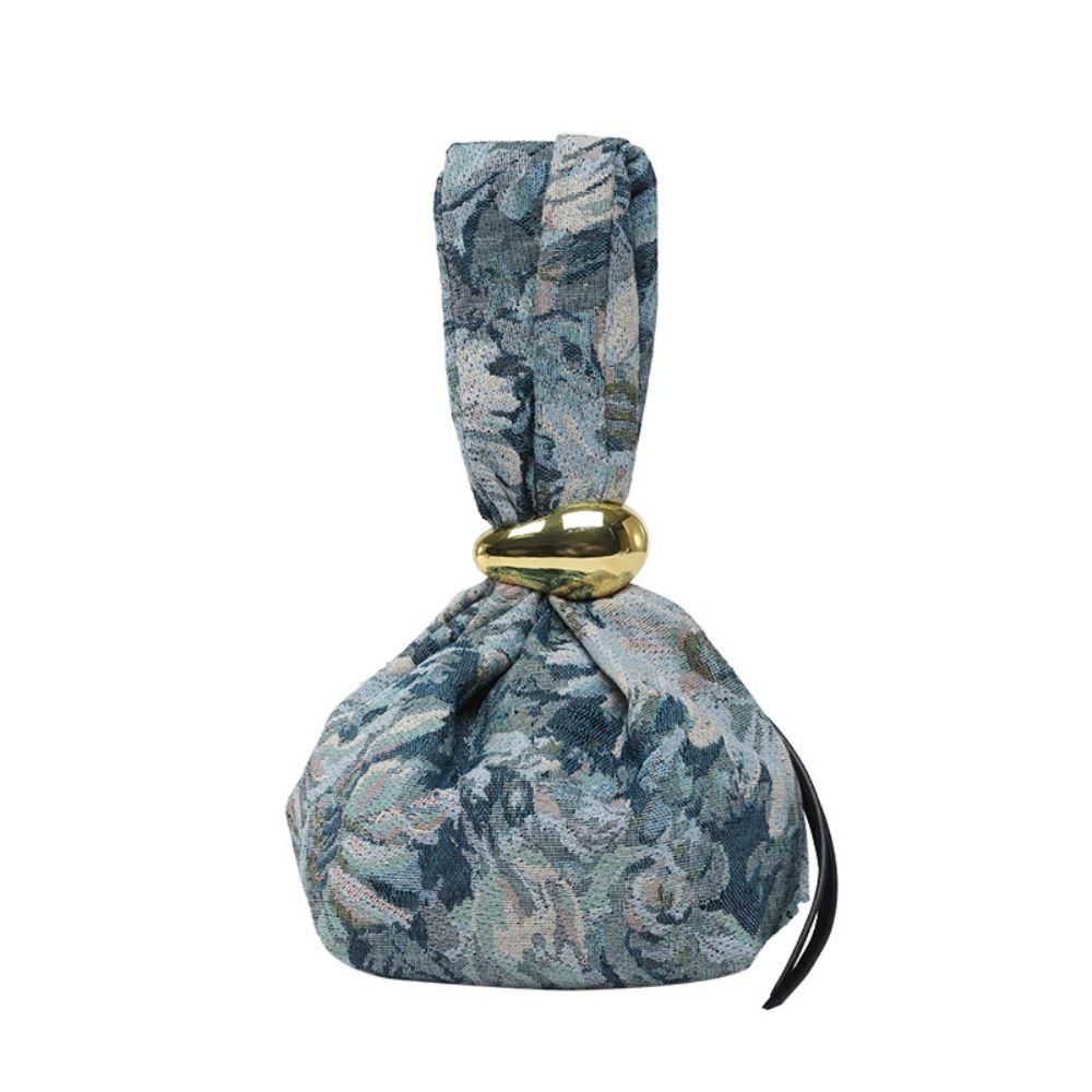 

Storage Bag Leopard Print Handbag Cute Makeup Bag Casual Printed Knot Wrist Bag Girl коричневий
