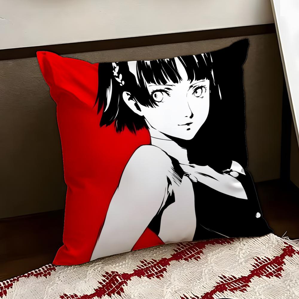 Anime PPersona 5 Cushion Cover Reversible Soft Durable Pillow Cover Home Car MultiScene Use for Daily Comfort