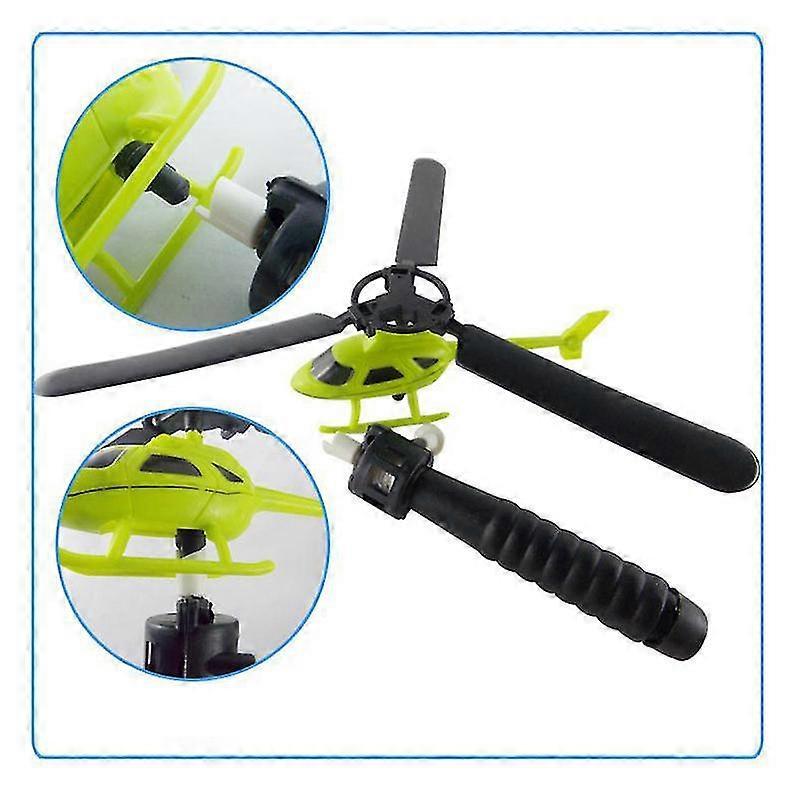 3pcs Outdoor Helicopters Fly Drawstring Gift Kids Children Helicopter Toys Pull String Handle Helicopter Educational Toy