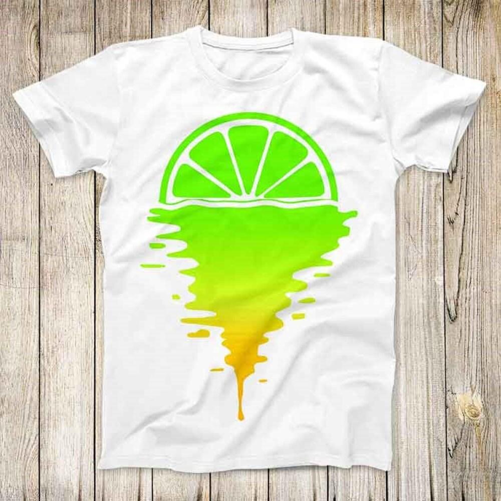 

230GSM 100% Cotton T-Shirt Melting Lime Sunset Top Tee Best Cute Gift Mens Women Unisex T Shirt 3054 XS белый