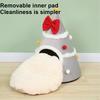Christmas Tree Cat Bed-Plush Warm Indoor Cat House Tent with Removable Pillow, Decorative Pet Furniture,Dog Bed for Small Dog