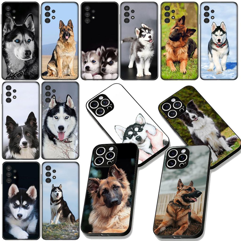 Pet German Shepherd Husky Dog Phone Cover for Samsung Galaxy A06 A05 A14 A50 A51 A52 A12 A13 A23 A70 A07 A25 A26 A72 A56 Case