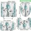Bathroom Abstract Bohemian Shower Curtain Medieval Minimalist Art Polyester Fabric Shower Curtain 180 * 180CM with 12 Hooks