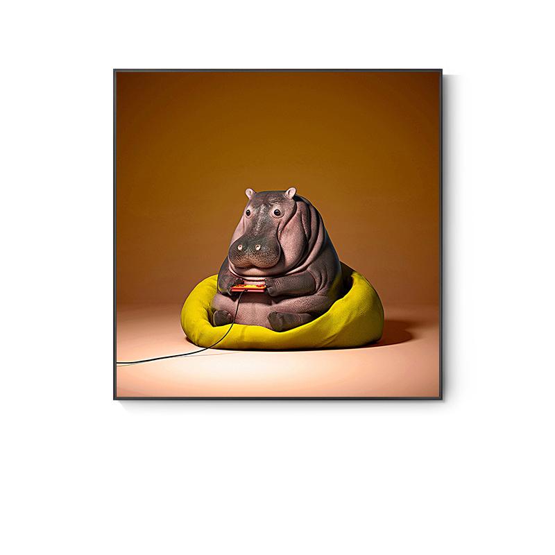 Nordic Cute Animal Posters Funny Giraffe Panda Cat Phone Canvas Painting Wall Pictures for Living Room Decor Kids Room Cuadros