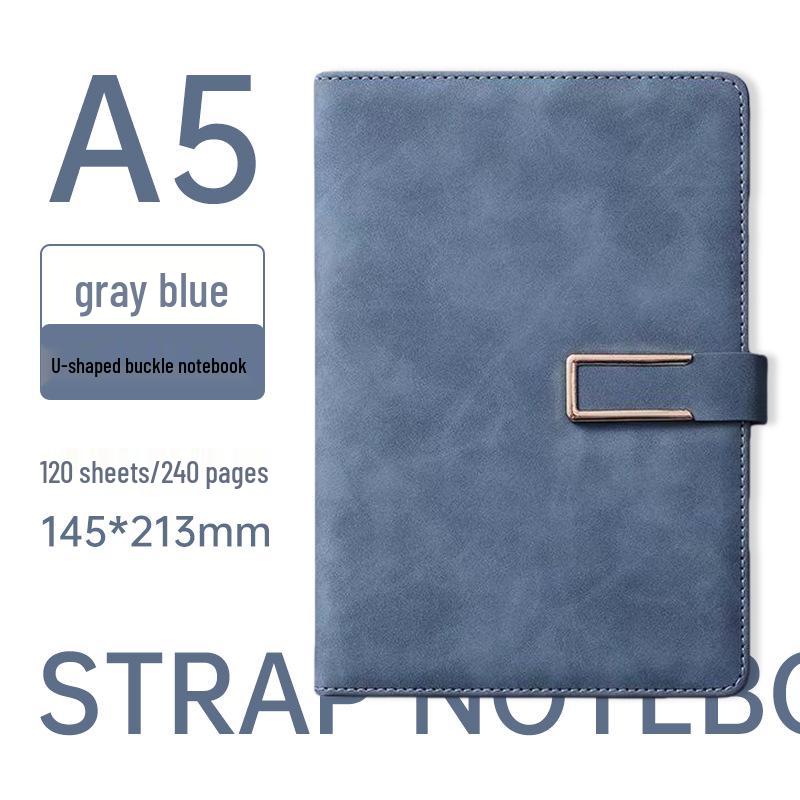 Elegant A5 U-Shaped Buckle Notebook Gift Set - Customizable for Business Meetings