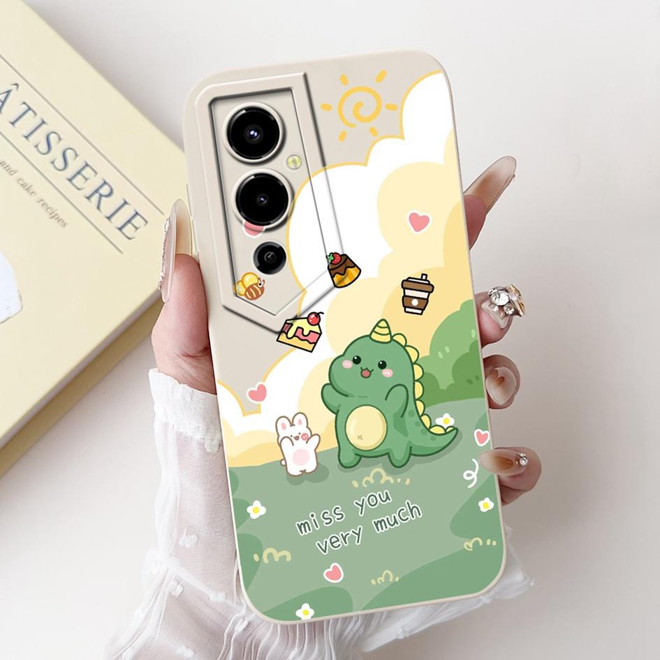 For Tecno Pova 4 Cases LG7n Fashion Flower Soft Liquid Silicone Fundas Matte Cover For Tecno Pova 4 Pova4 4G Pro LG8n Phone Case