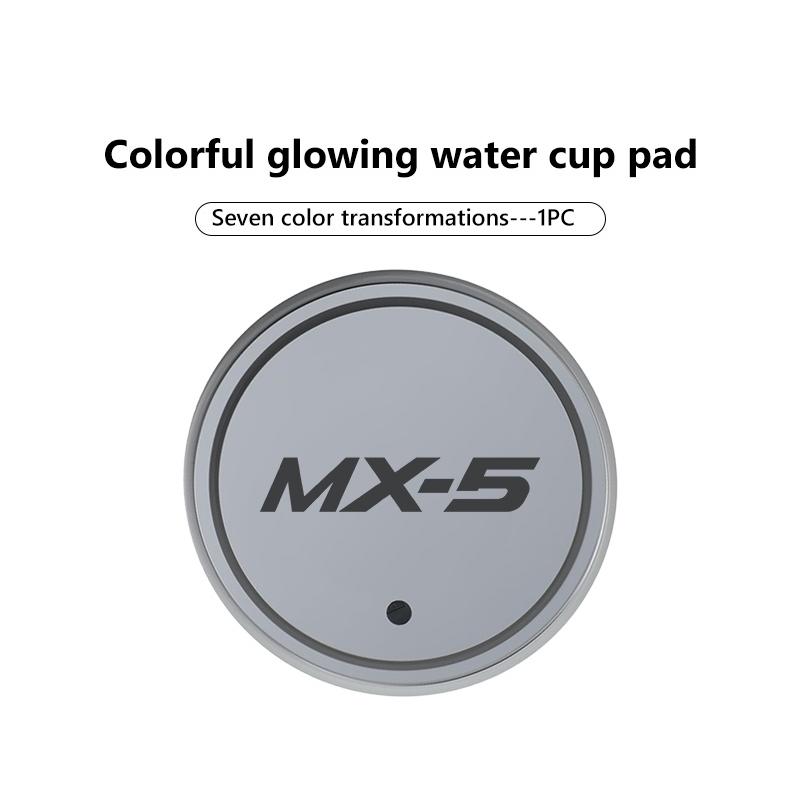 For Mazda Luminous Car Coaster Water Cup Holder Pad Anti-slip Mat 3 4 5 6 7 Atenza Axela Demio CX3 CX5 MP MS CX4 FF3
