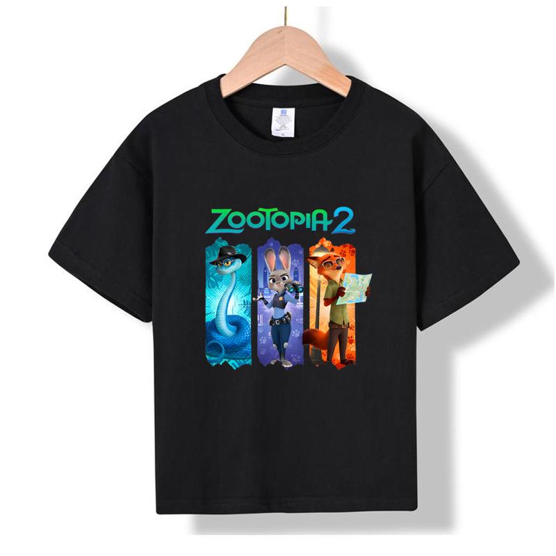 MC-55 MINISO 2026 Summer New Printed Cotton Round Neck T-shirt for Children Aged 1-16, Boys and Girls 100
