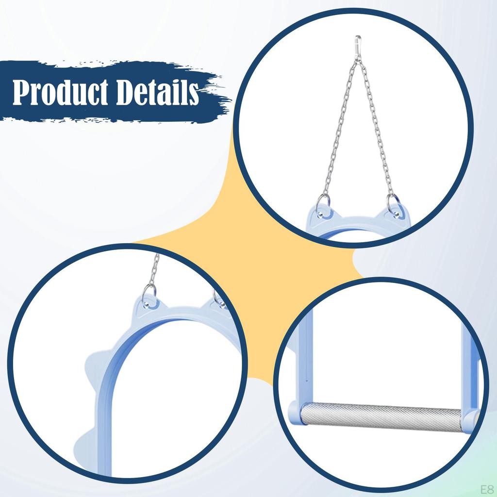 Parrot Swing Hanging Toy Chewing Perch Cage Accessory for Black Small Sized Birds Tiger