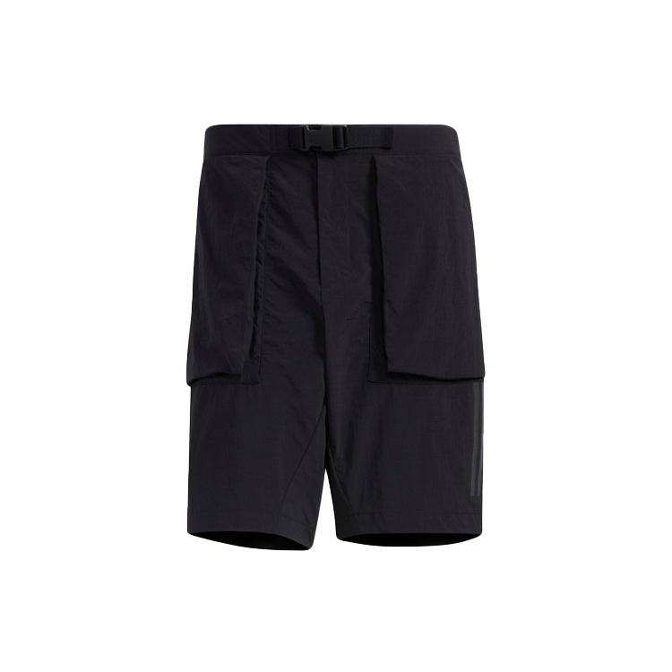 adidas M Tec Wv Sho Big Pocket Solid Color Sports Shorts Black Men s GN0787 S