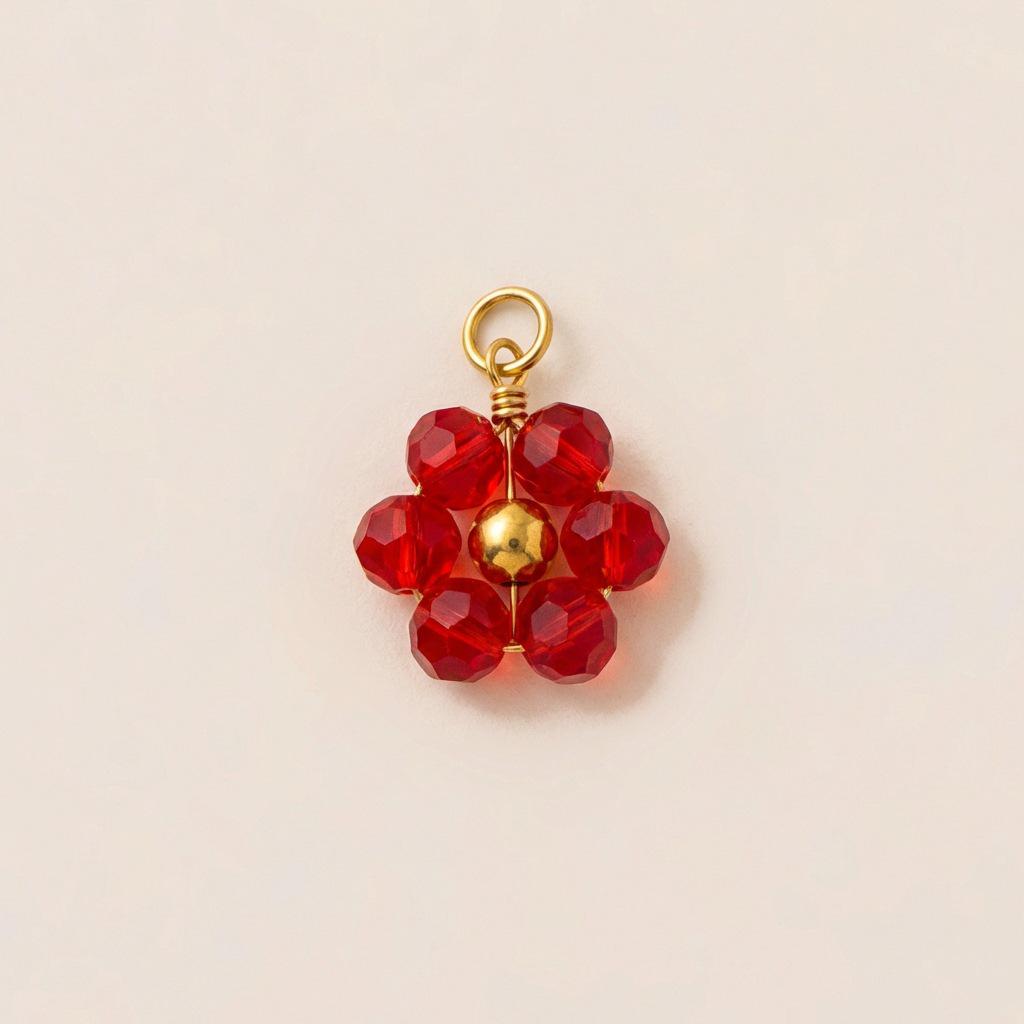 18K Gold Stainless Steel Clover Pendant DIY Vacuum Electroplated Accessory