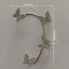 High-End Rhinestone Butterfly & Star Tassel Ear Cuff with Zirconia - No Piercing Required