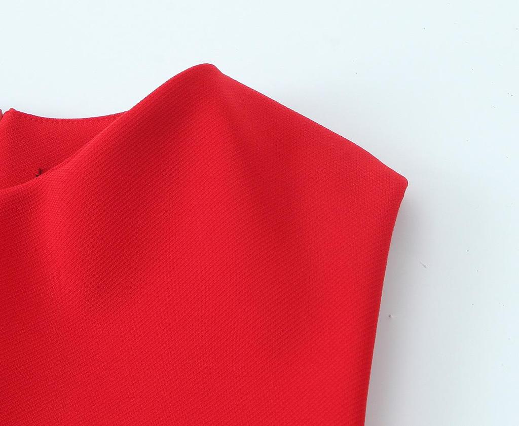 Spring 2025 Women's European & American Style Fashion Slim Sleeveless Dress in Three Colors