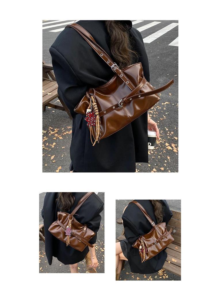 Geantă tote din piele de înaltă calitate în stil coreean: Geantă de umăr sub braț pentru femei de capacitate mare