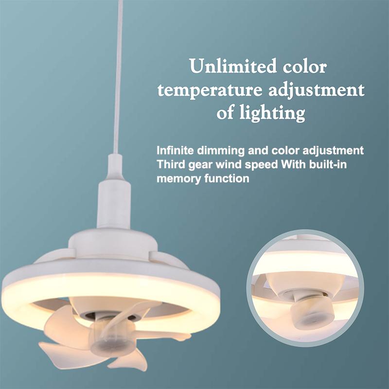 48/60W LED Ceiling Fan Light Remote Control E27 Lamp with 360 ° Rotation Cooling Electric Fan 85-265V Chandelier for Room Decor