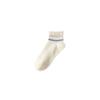 Female Spring and Autumn Striped Sweat Absorbent Breathable Boneless Sports In Tube Cotton Socks