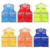 High Visibility Running Sports Vest Mesh Breathable Multicolors Warning Safety Protective Vest Reflective Strip